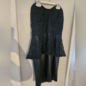 Black peplum dress